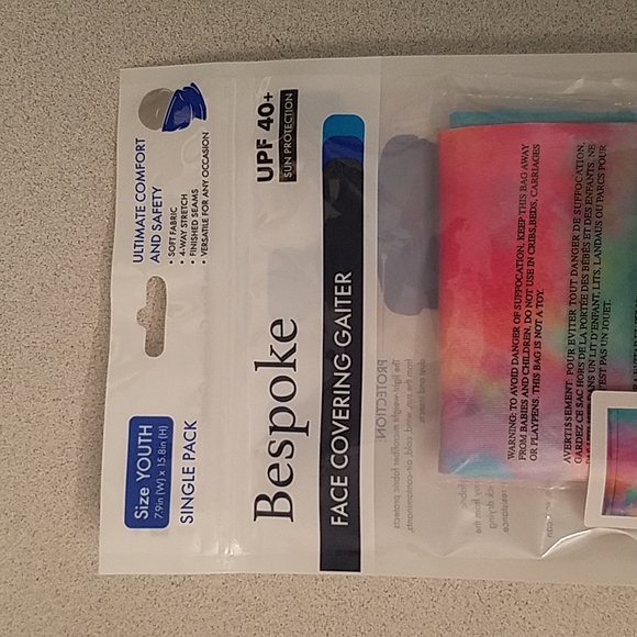 🆕️ Bespoke Face covering gaiter "tie dye" Youth - Picture 3 of 5